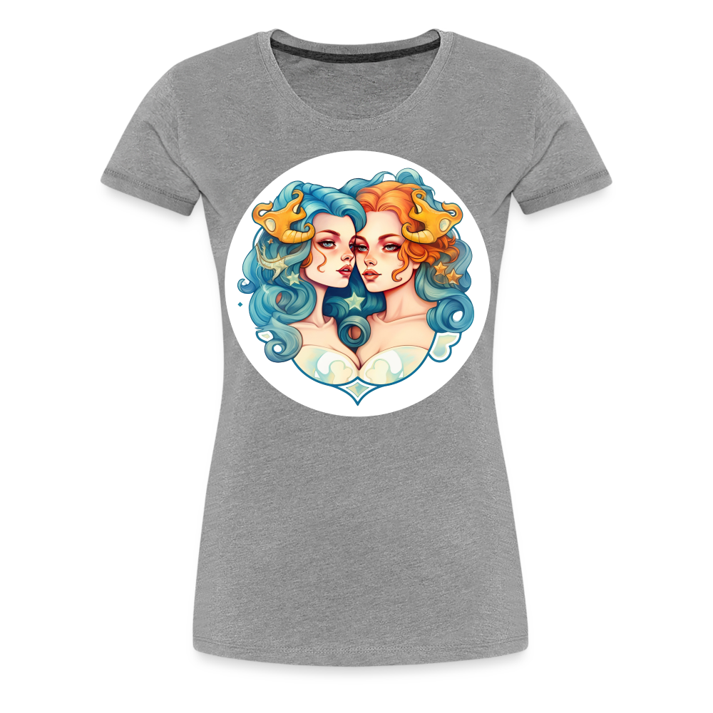 Women’s Symbol Gemini Premium T-Shirt - heather gray