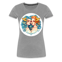 Thumbnail for Women’s Symbol Gemini Premium T-Shirt - heather gray