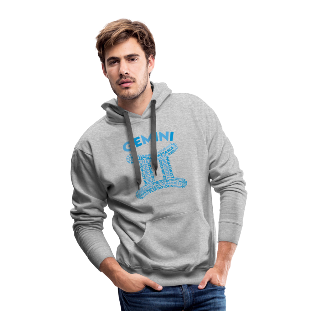 Men's Power Words Gemini Premium Hoodie - heather grey