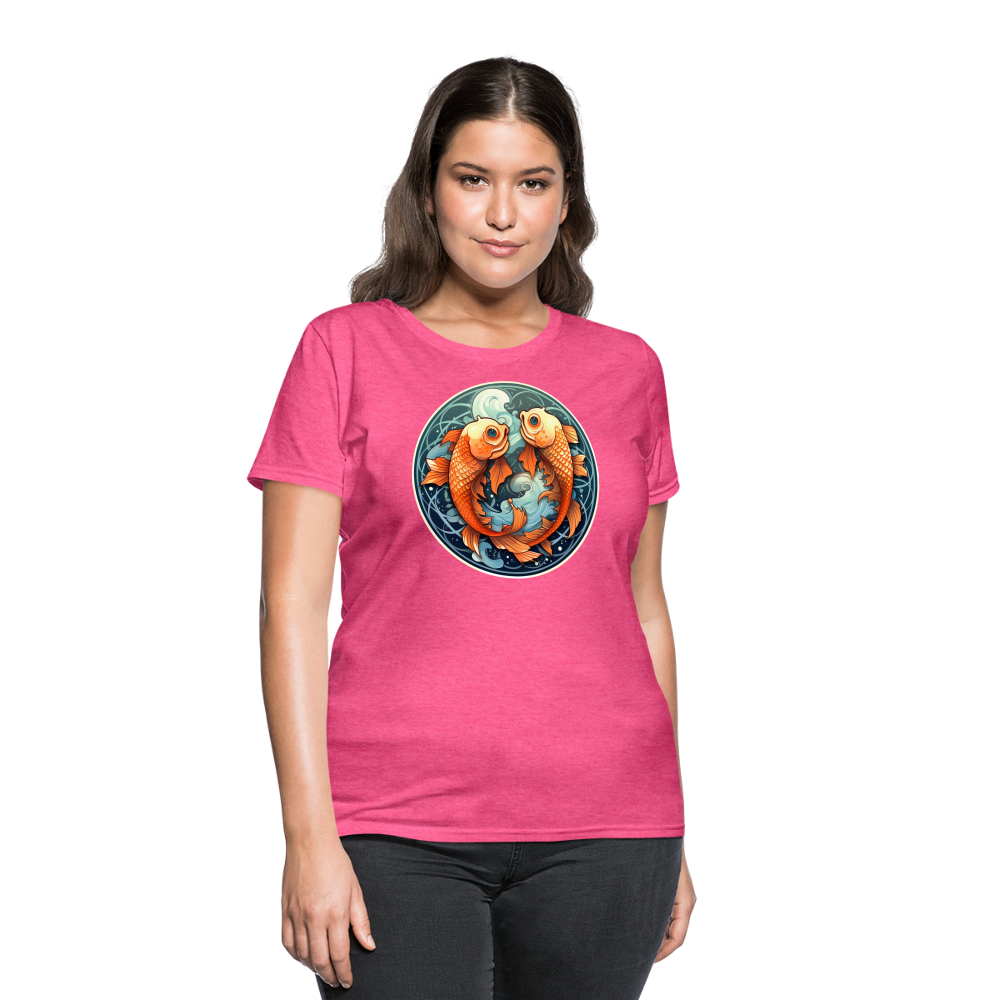 Women's Symbol Pisces T-Shirt - heather pink