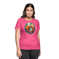 Thumbnail for Women's Symbol Pisces T-Shirt - heather pink