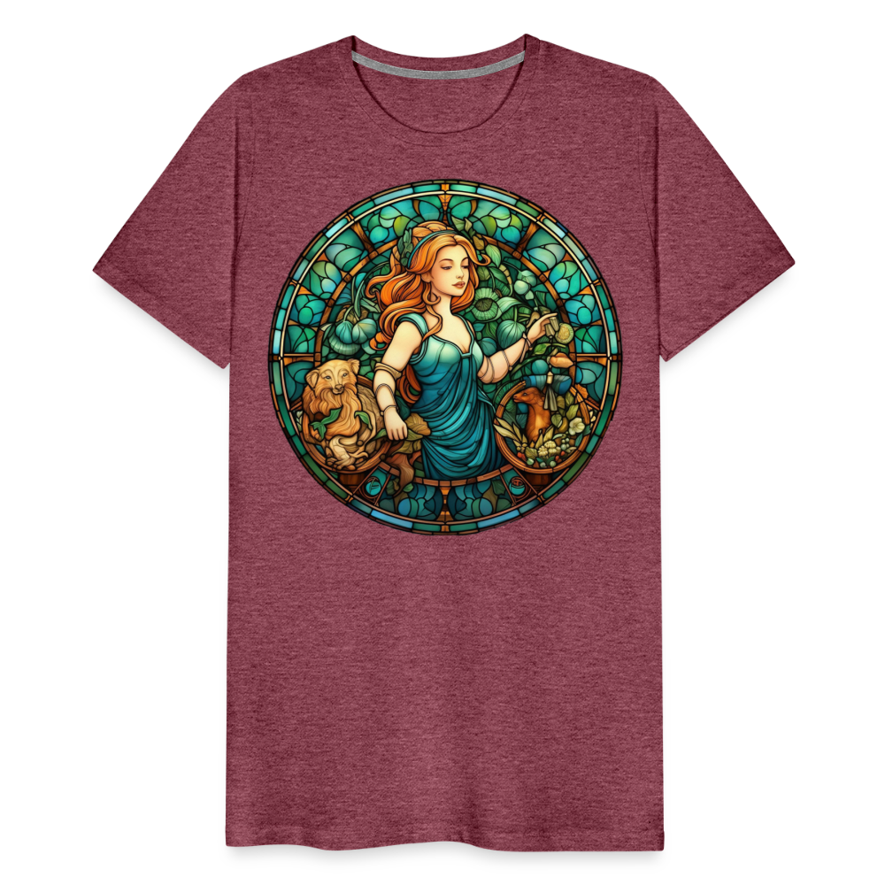 Men's Mosaic Virgo Premium T-Shirt - heather burgundy