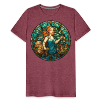 Thumbnail for Men's Mosaic Virgo Premium T-Shirt - heather burgundy