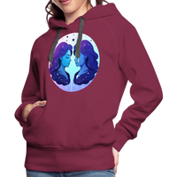 Thumbnail for Women’s Magic Gemini Premium Hoodie - burgundy