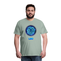 Thumbnail for Men's Leo Premium T-Shirt - steel green