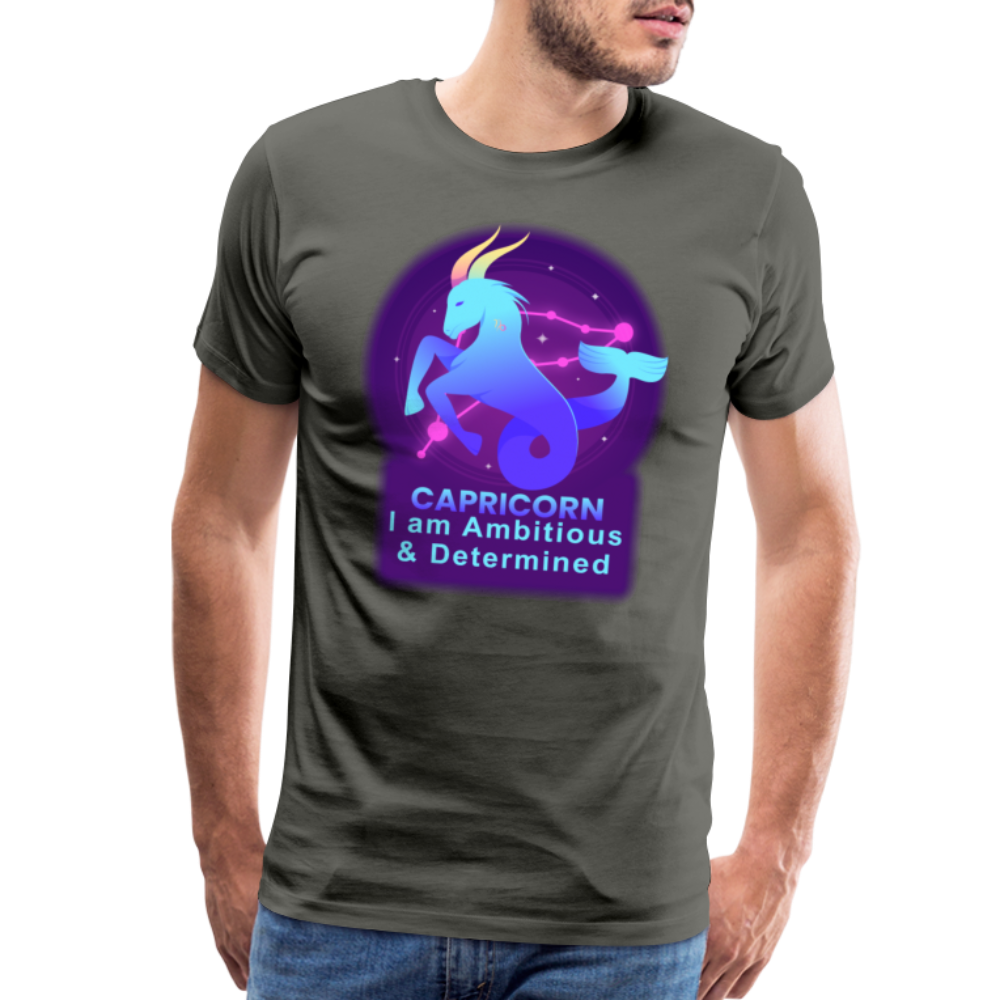 Men's Neon Capricorn Premium T-Shirt - asphalt gray