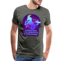 Thumbnail for Men's Neon Capricorn Premium T-Shirt - asphalt gray