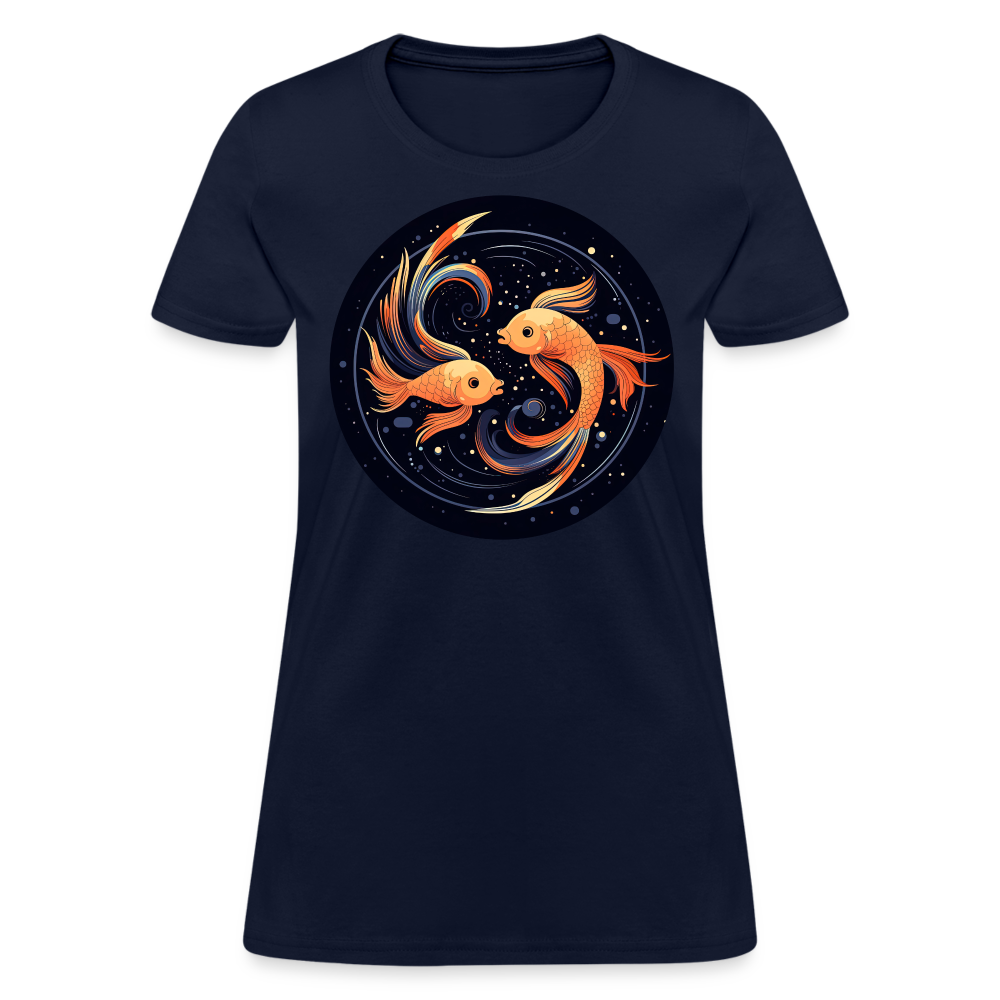 Women's Mystic Pisces T-Shirt - navy