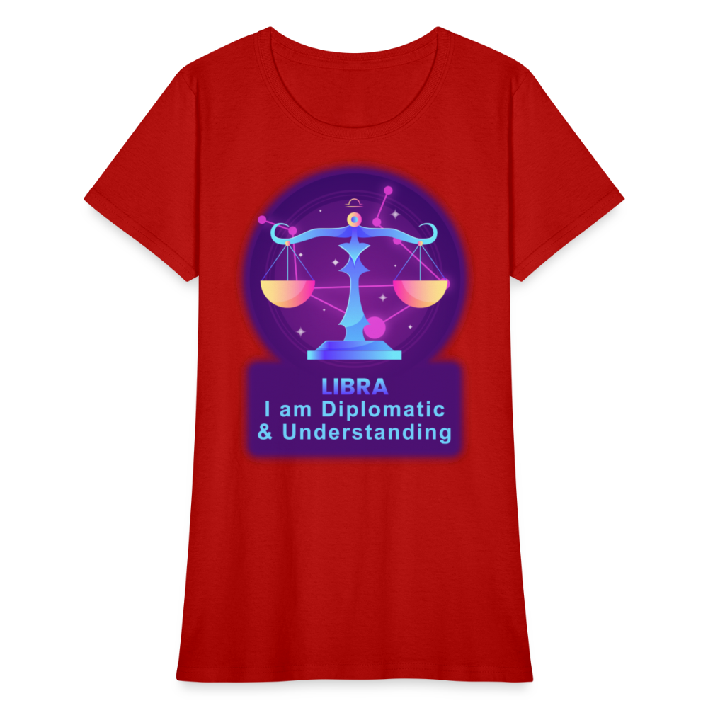 Women's Neon Libra T-Shirt - red