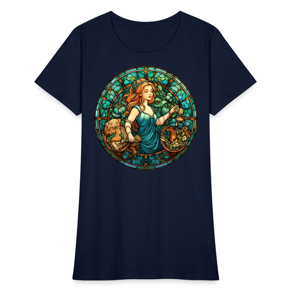 Women's Mosaic Virgo T-Shirt - navy