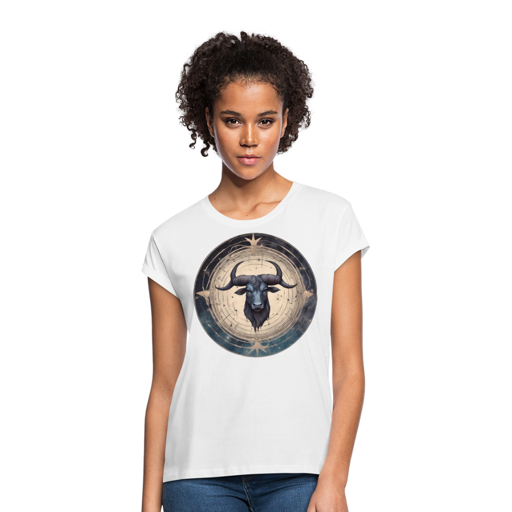 Women's Mythical Taurus Relaxed Fit T-Shirt - white