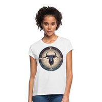 Thumbnail for Women's Mythical Taurus Relaxed Fit T-Shirt - white