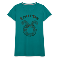 Thumbnail for Women's Power Words Taurus Premium T-Shirt - teal