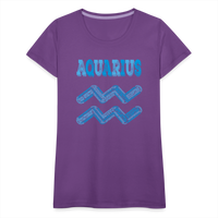 Thumbnail for Women's Power Words Aquarius Premium T-Shirt - purple