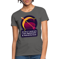 Thumbnail for Women's Glow Sagittarius T-Shirt - charcoal