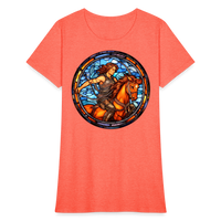 Thumbnail for Women's Mosaic Sagittarius T-Shirt - heather coral