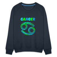 Thumbnail for Women's Power Words Cancer Premium Sweatshirt - navy