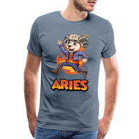 Thumbnail for Men's Playful Aries Premium T-Shirt - steel blue