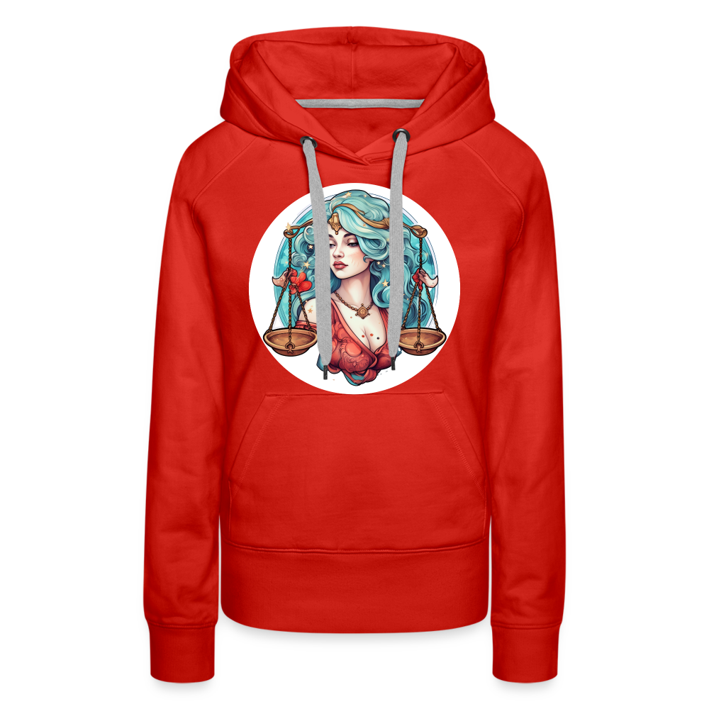 Women’s Symbol Libra Premium Hoodie - red