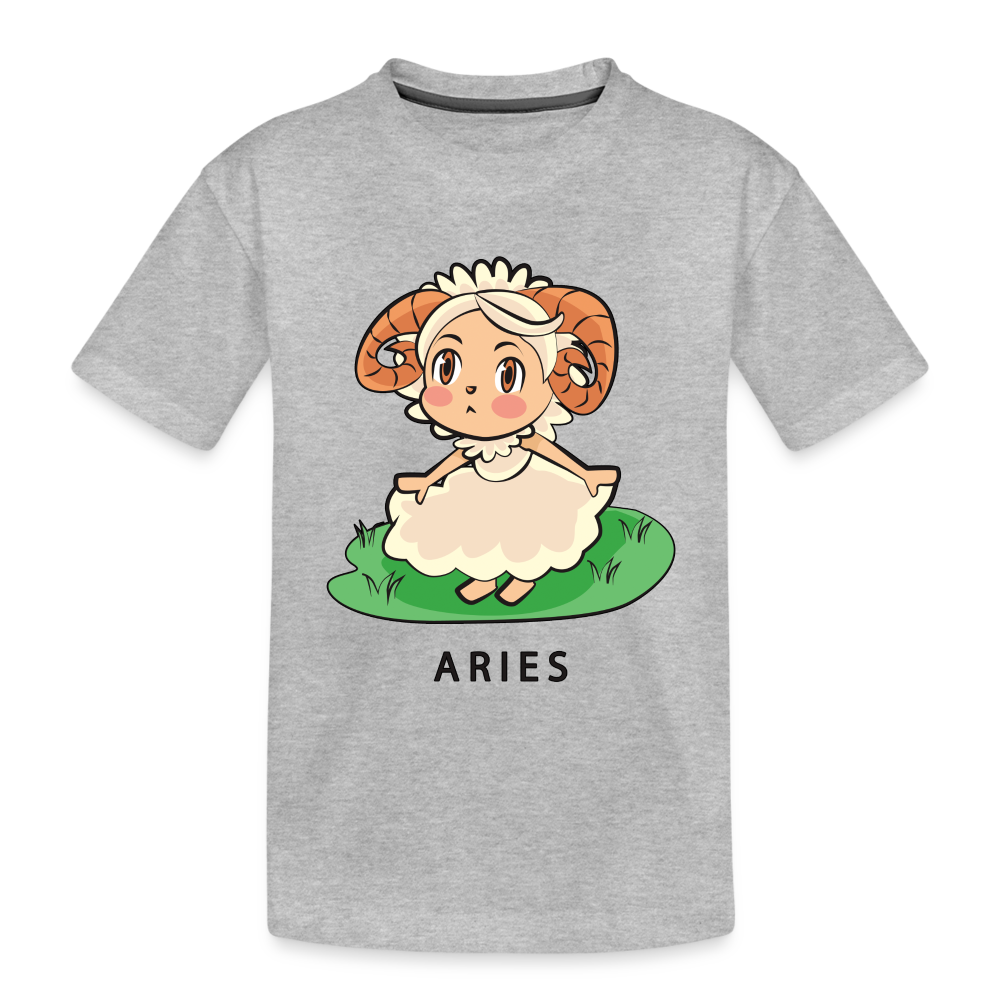 Kid’s Sweet Astro Aries Premium Organic T-Shirt - heather gray