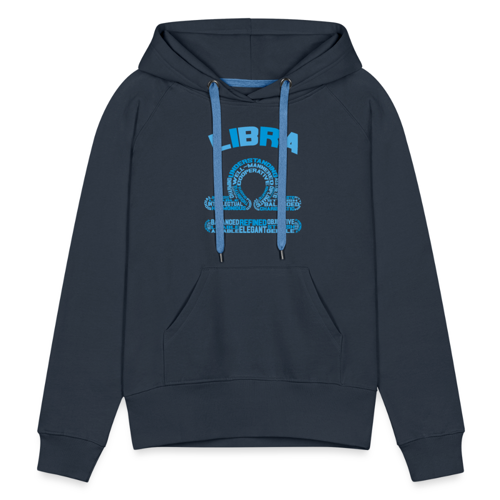 Women's Power Words Libra Premium Hoodie - navy