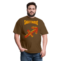 Thumbnail for Men's Power Words Sagittarius Classic T-Shirt - brown