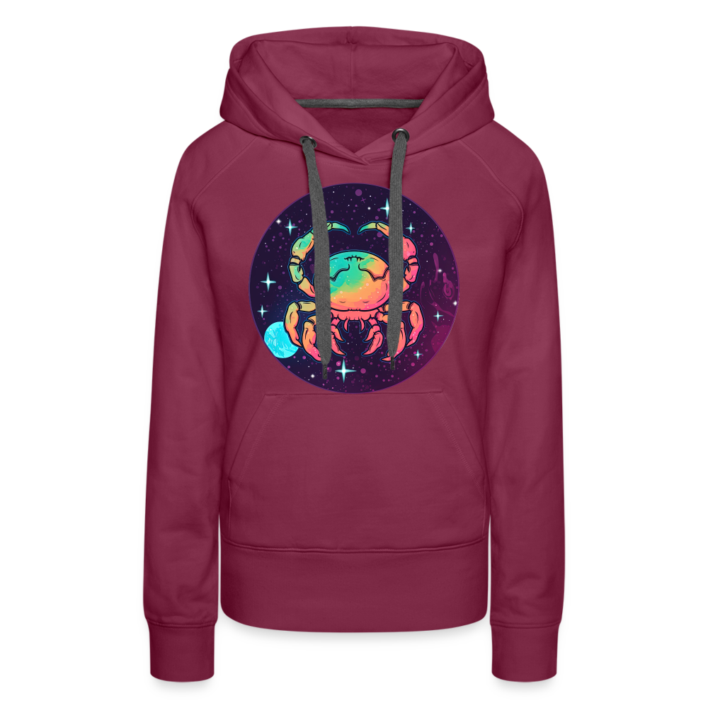 Women’s Mystic Cancer Premium Hoodie - burgundy