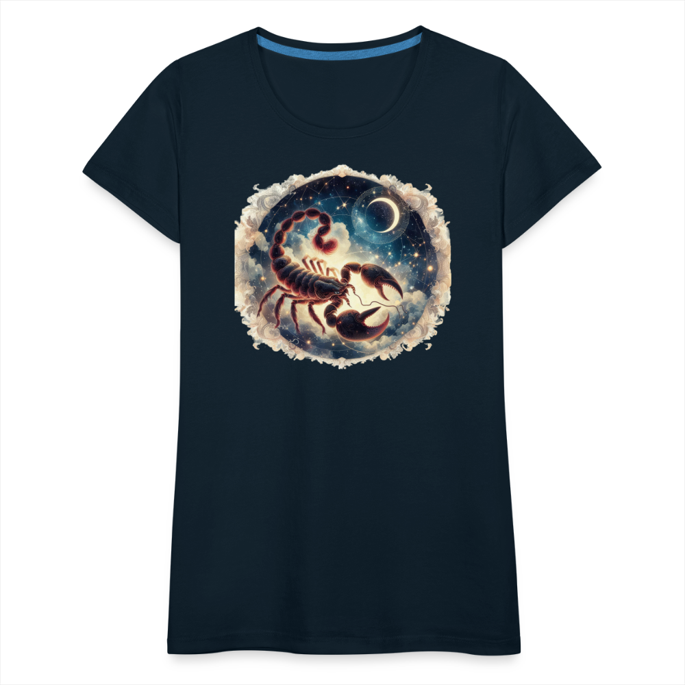 Women’s Mythical Scorpio Premium T-Shirt - deep navy