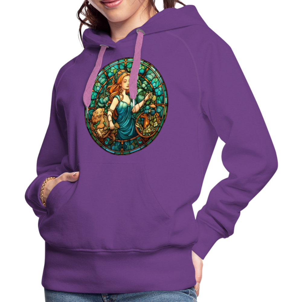 Women’s Mosaic Virgo Premium Hoodie - purple 