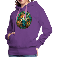 Thumbnail for Women’s Mosaic Virgo Premium Hoodie - purple 