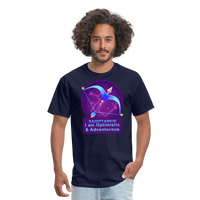 Thumbnail for Men's Neon Sagittarius Classic T-Shirt - navy