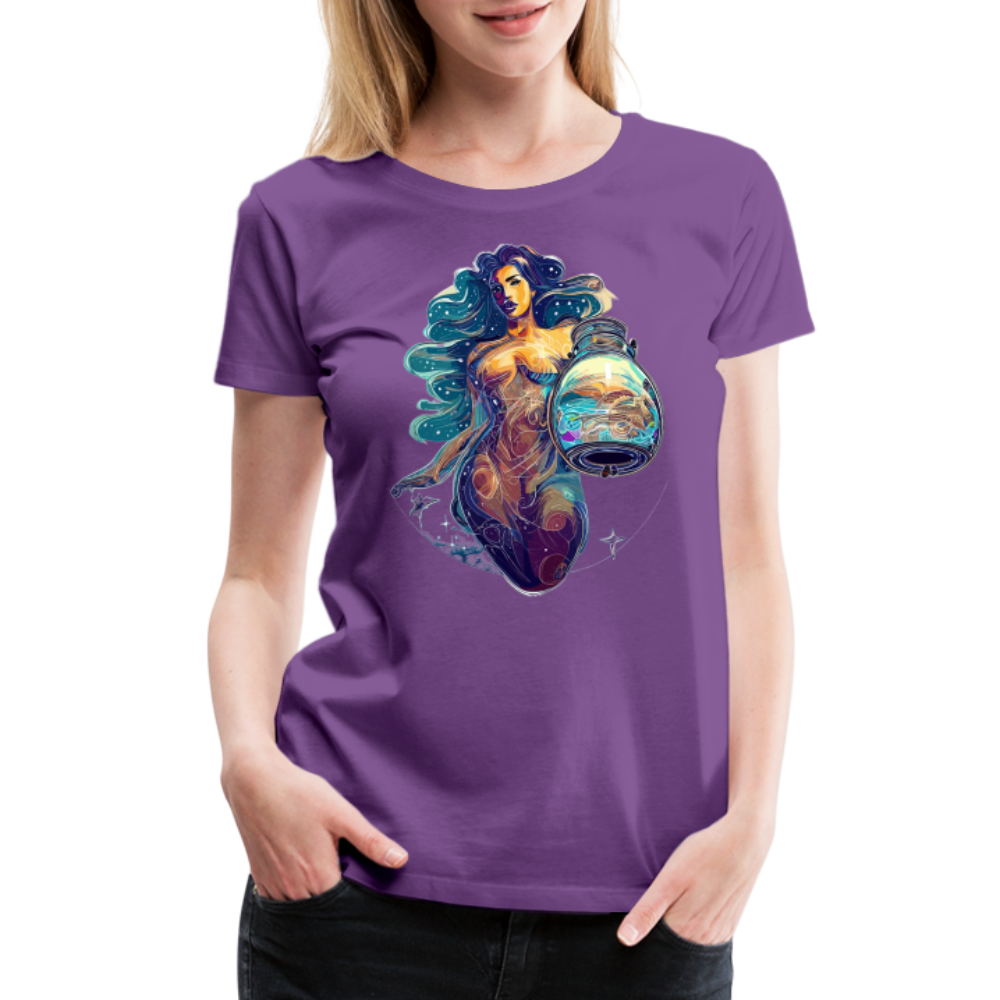 Women’s Mythical Aquarius Premium T-Shirt - purple