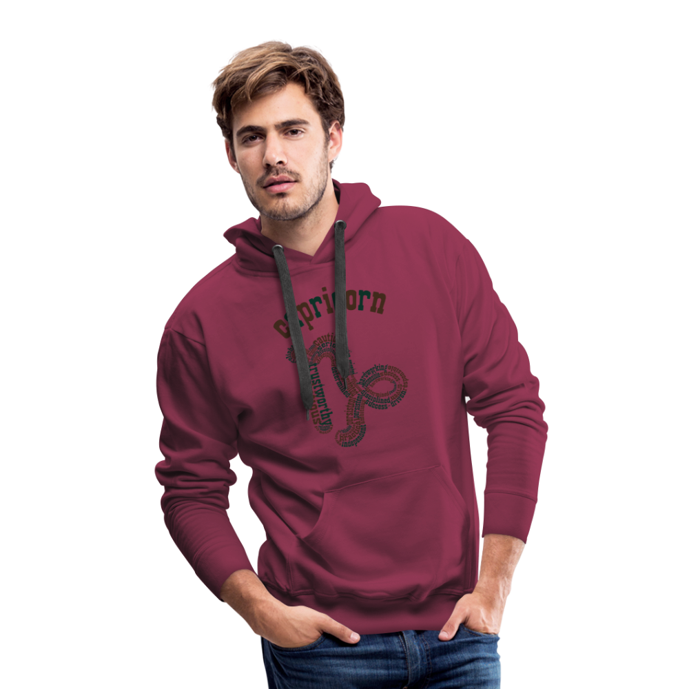 Men's Power Words Capricorn Premium Hoodie - burgundy