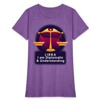 Thumbnail for Women's Glow Libra T-Shirt - purple heather