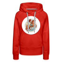 Thumbnail for Women’s Symbol Sagittarius Premium Hoodie - red