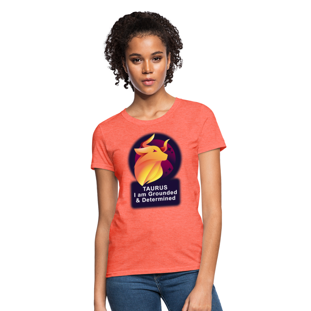 Women's Glow Taurus T-Shirt - heather coral