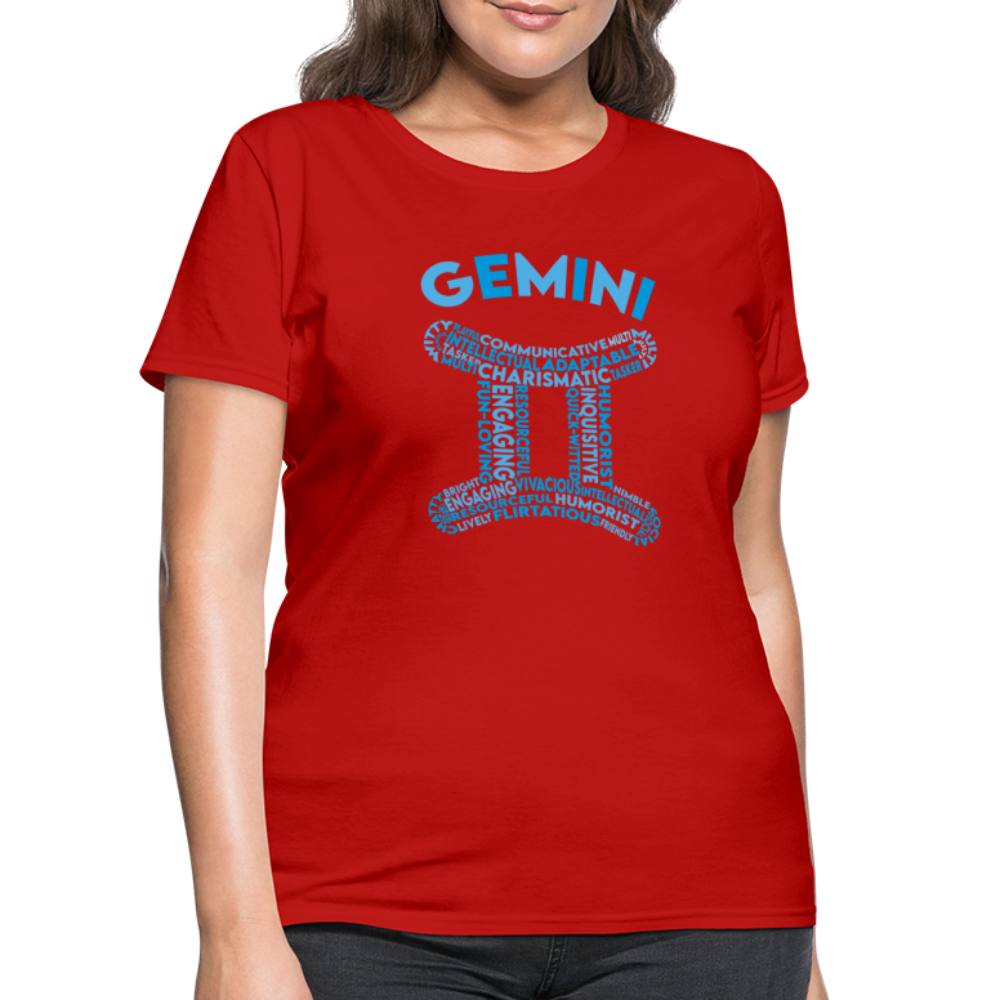 Women's Power Words Gemini T-Shirt - red