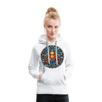 Thumbnail for Women’s Mosaic Cancer Premium Hoodie - white