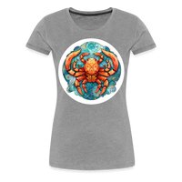 Thumbnail for Women’s Symbol Cancer Premium T-Shirt - heather gray