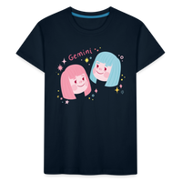 Thumbnail for Kid’s Pinky Gemini Premium Organic T-Shirt - deep navy