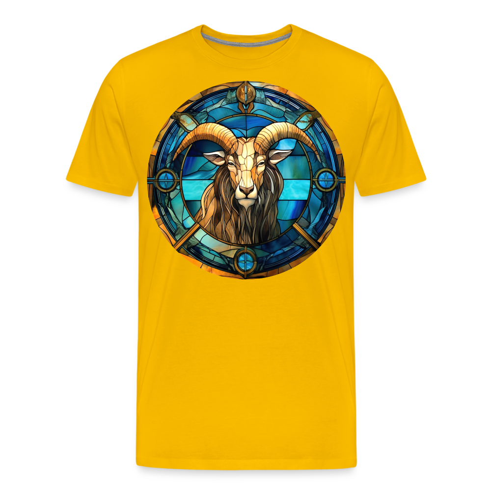 Men's Mosaic Capricorn Premium T-Shirt - sun yellow