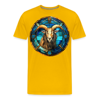 Thumbnail for Men's Mosaic Capricorn Premium T-Shirt - sun yellow