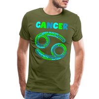 Thumbnail for Men's Power Words Cancer Premium T-Shirt - olive green