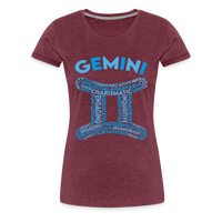 Thumbnail for Women's Power Words Gemini Premium T-Shirt - heather burgundy