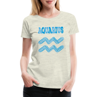 Thumbnail for Women's Power Words Aquarius Premium T-Shirt - heather oatmeal