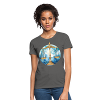 Thumbnail for Women's Mythical Libra T-Shirt - charcoal