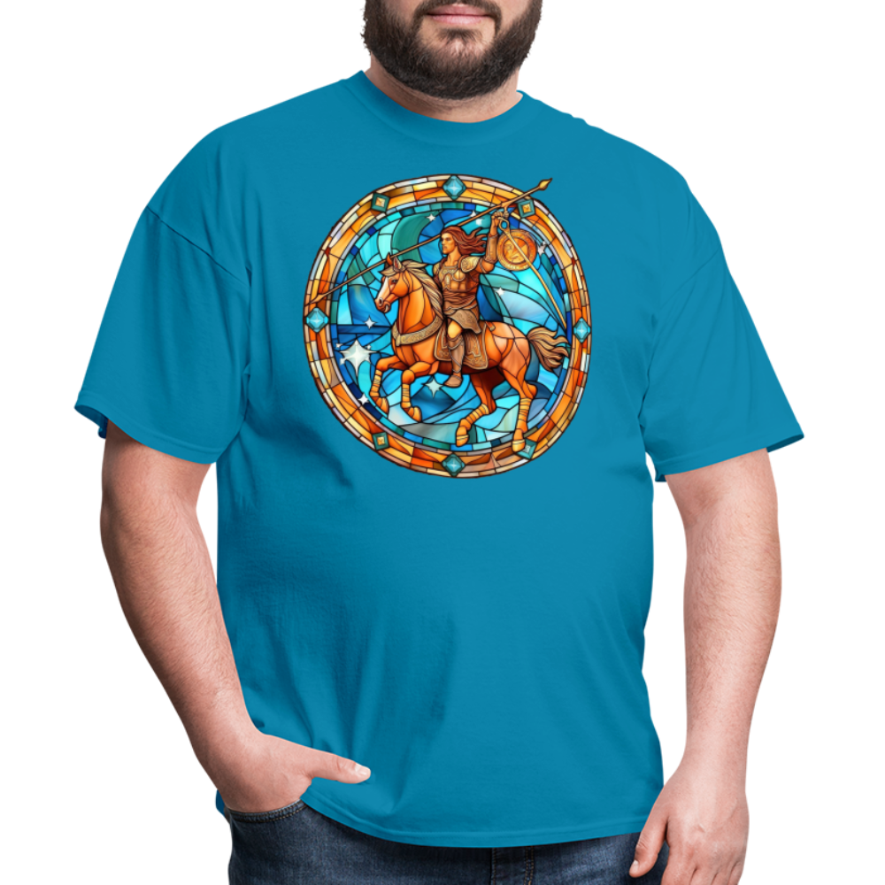 Men's Mosaic Sagittarius Classic T-Shirt - turquoise