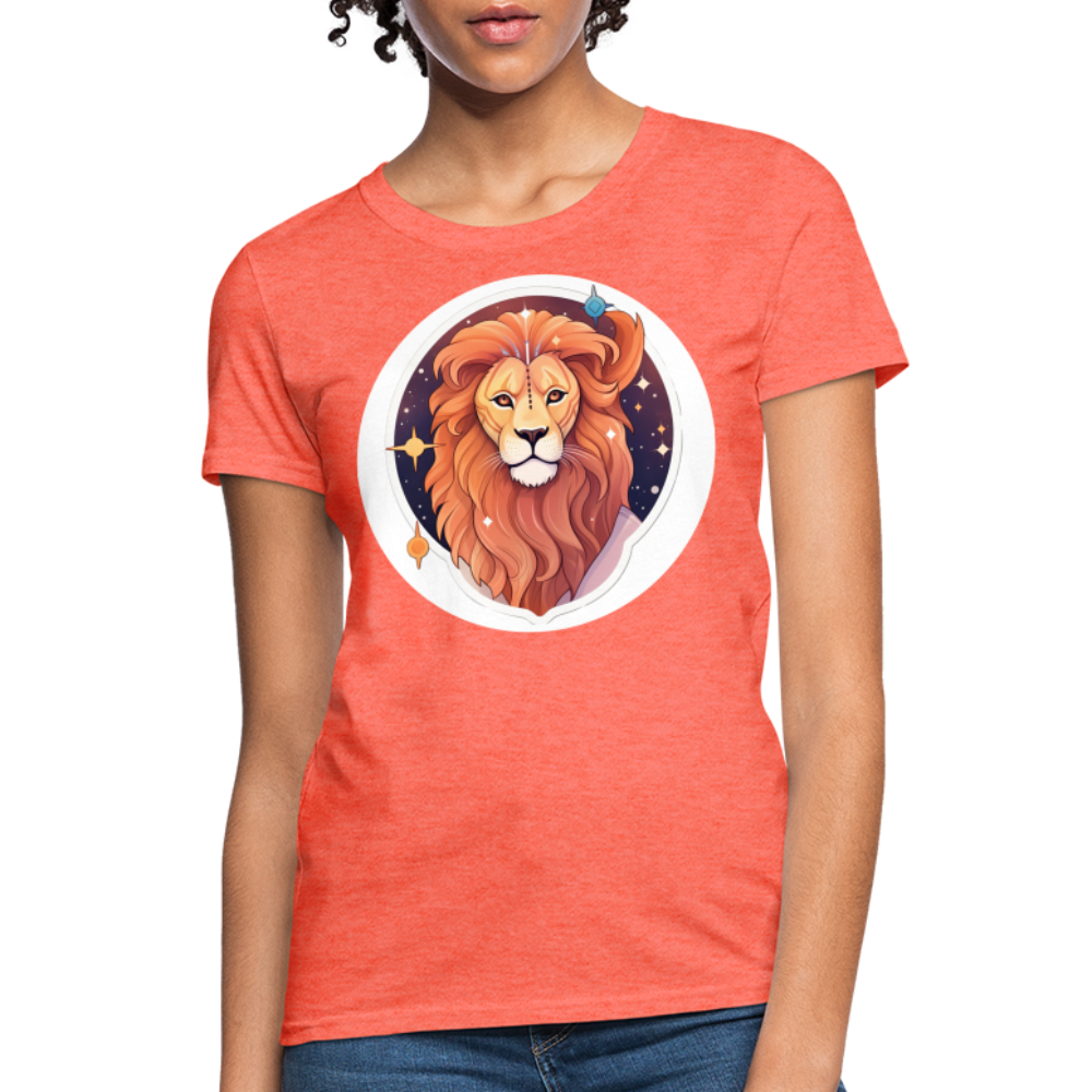 Women's Symbol Leo T-Shirt - heather coral