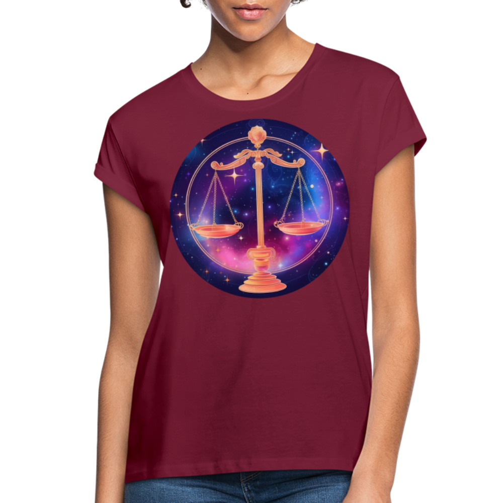 Women's Magic Libra Relaxed Fit T-Shirt - burgundy