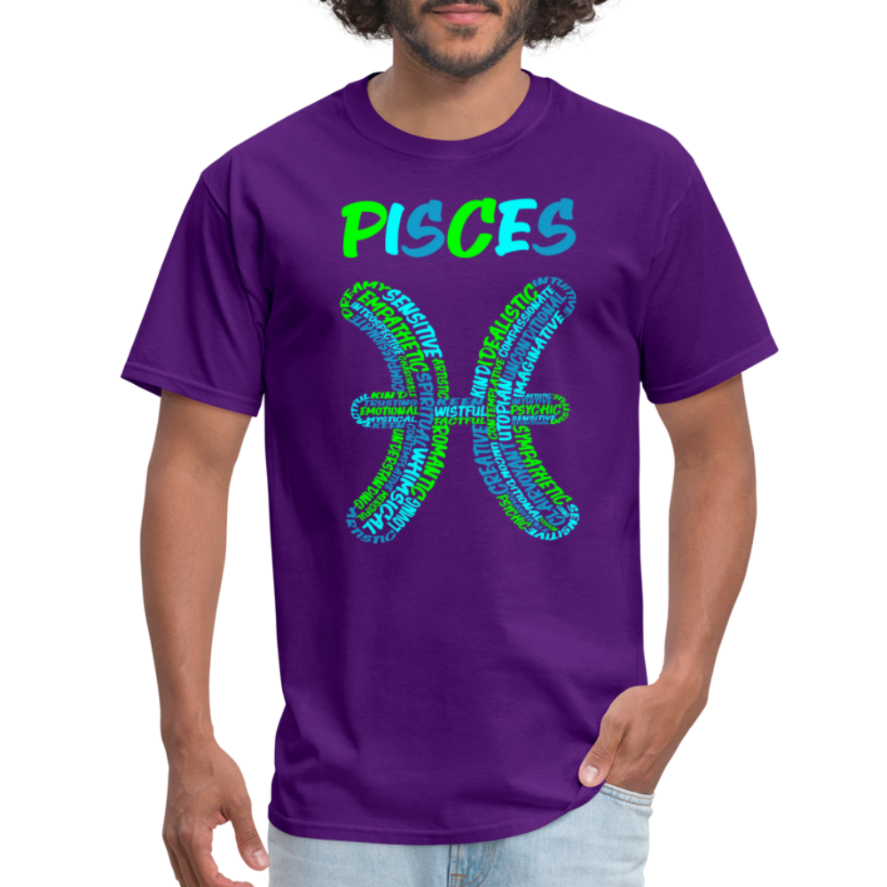 Men's Power Words Pisces Classic T-Shirt - purple